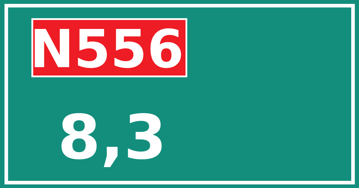 Hectometerbord N556 8,3