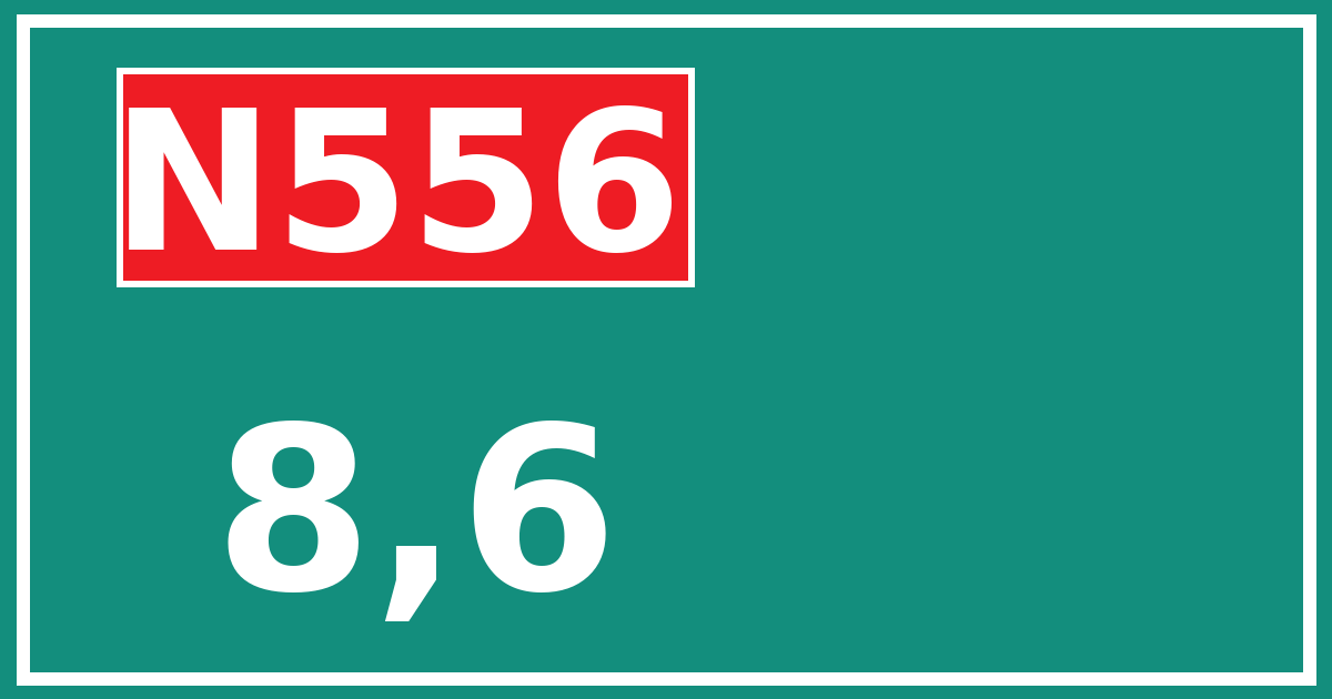 Hectometerbord N556 8,6