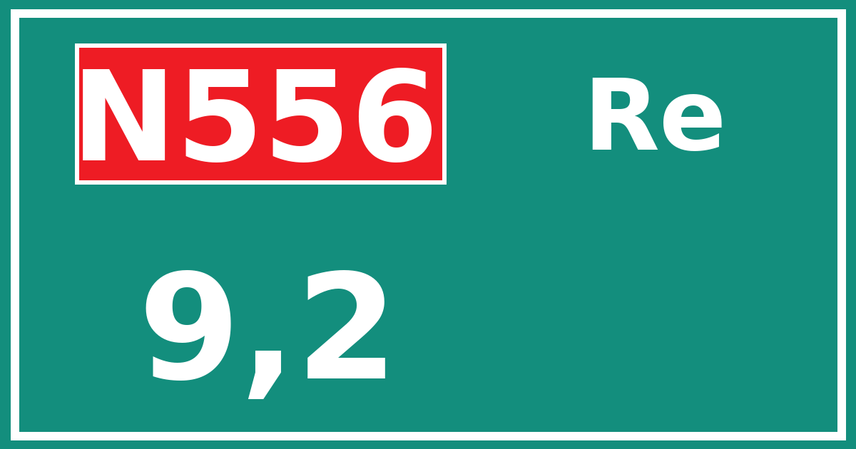 Hectometerbord N556 9,2 zijde Re