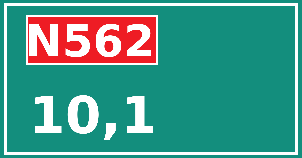 Hectometerbord N562 10,1
