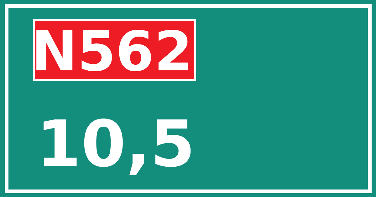 Hectometerbord N562 10,5