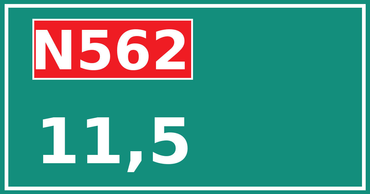 Hectometerbord N562 11,5