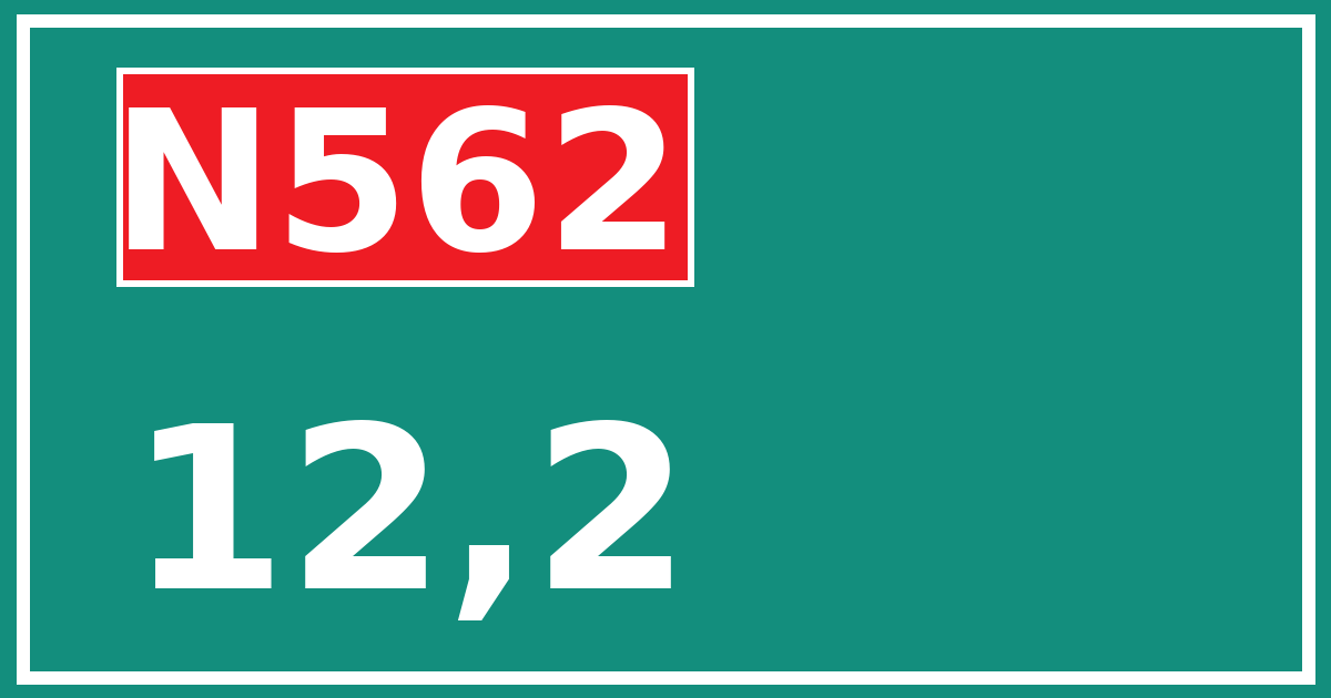 Hectometerbord N562 12,2