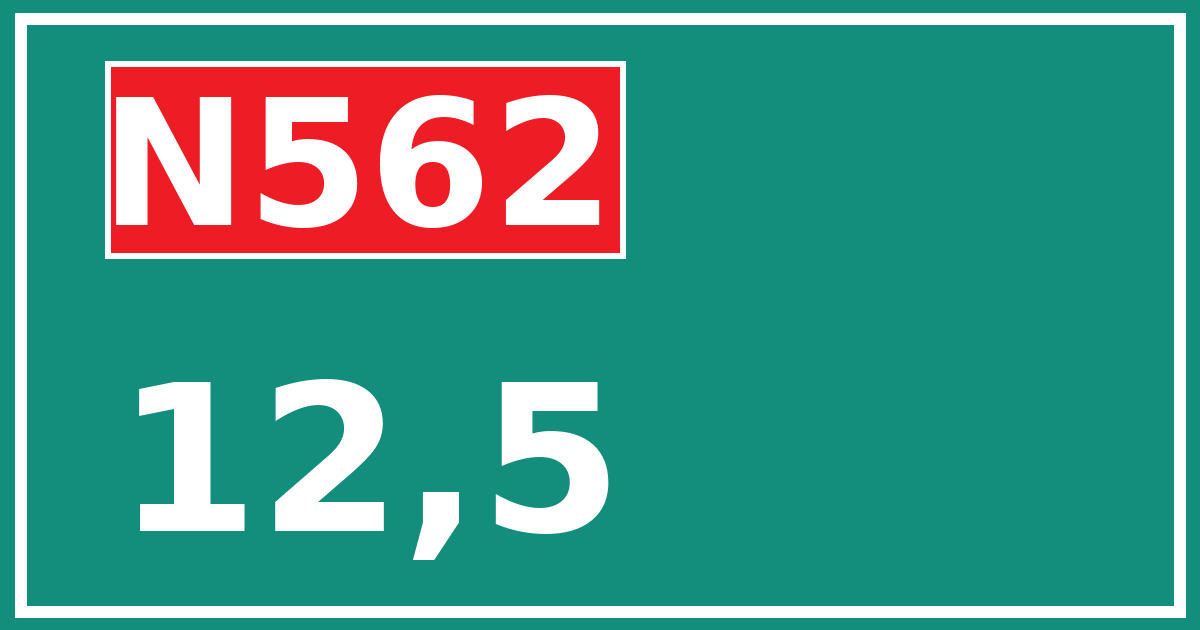 Hectometerbord N562 12,5