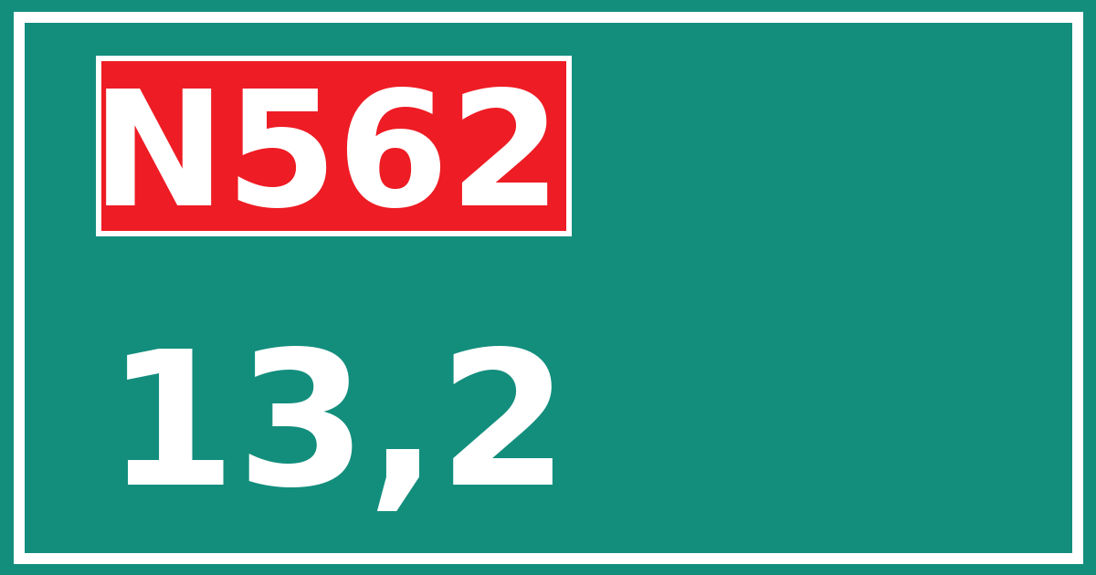 Hectometerbord N562 13,2
