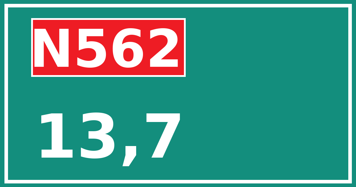 Hectometerbord N562 13,7