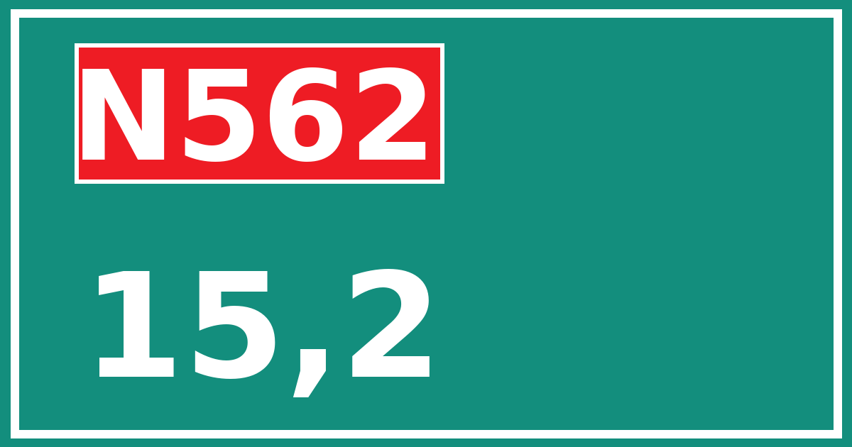 Hectometerbord N562 15,2