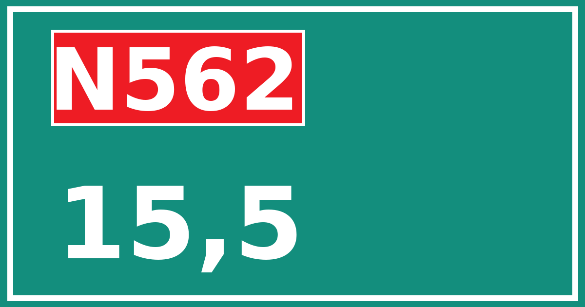 Hectometerbord N562 15,5
