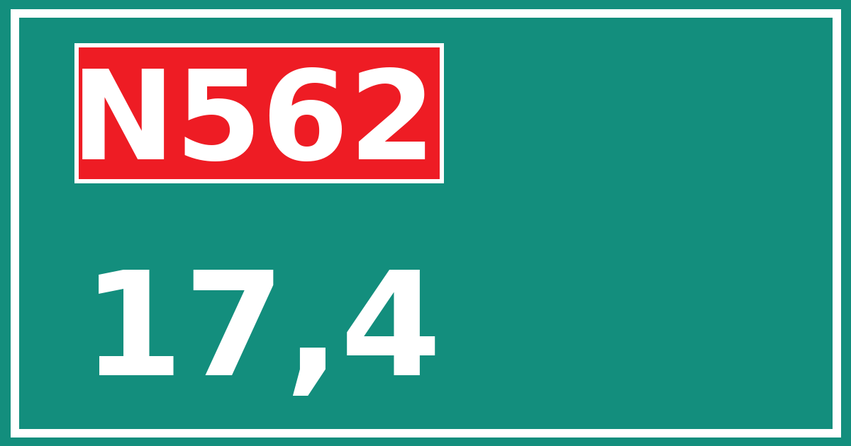 Hectometerbord N562 17,4