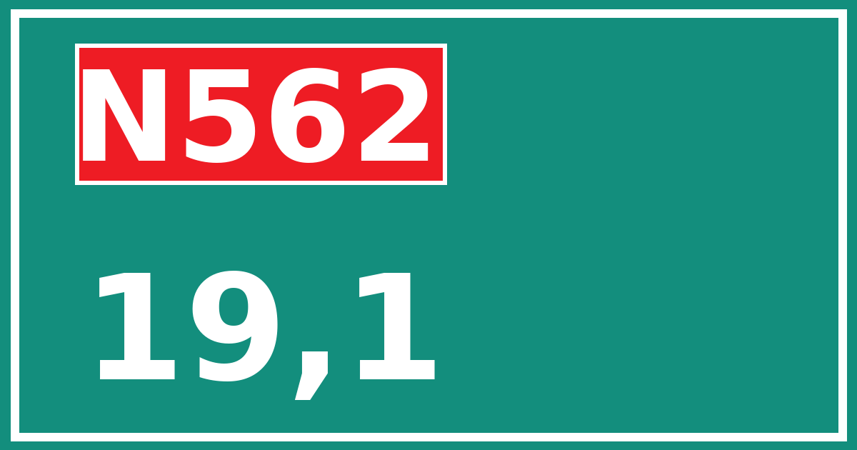 Hectometerbord N562 19,1