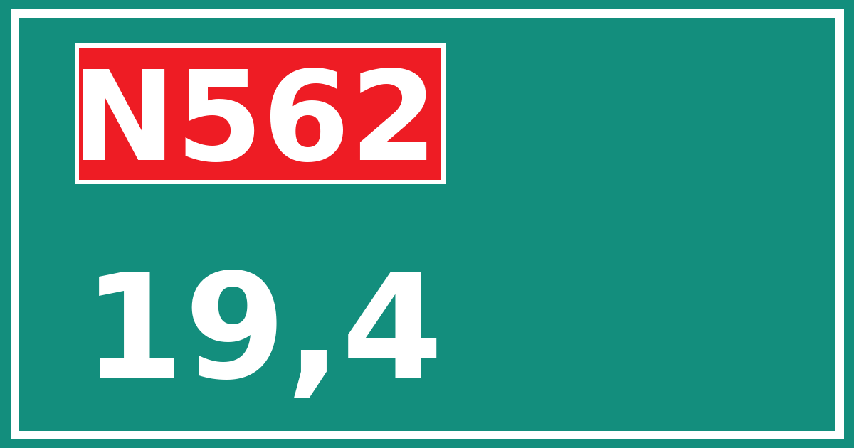 Hectometerbord N562 19,4