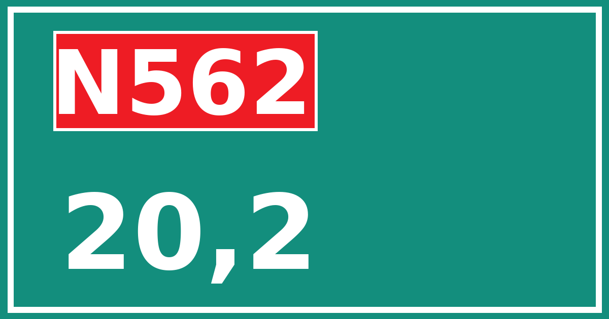 Hectometerbord N562 20,2