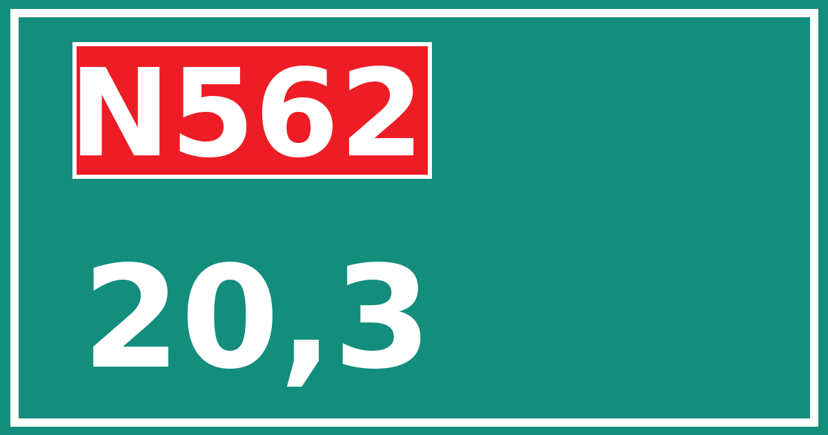Hectometerbord N562 20,3