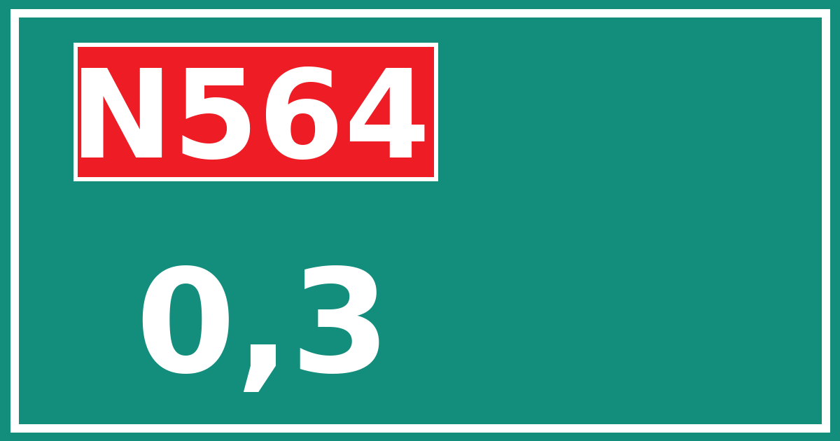 Hectometerbord N564 0,3