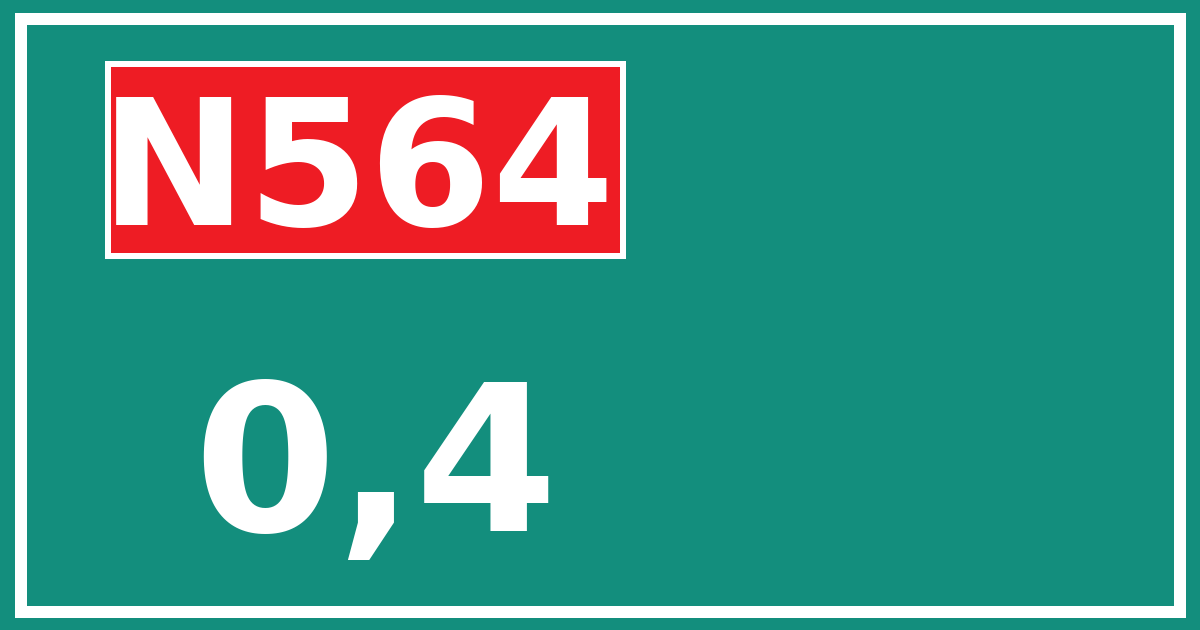 Hectometerbord N564 0,4