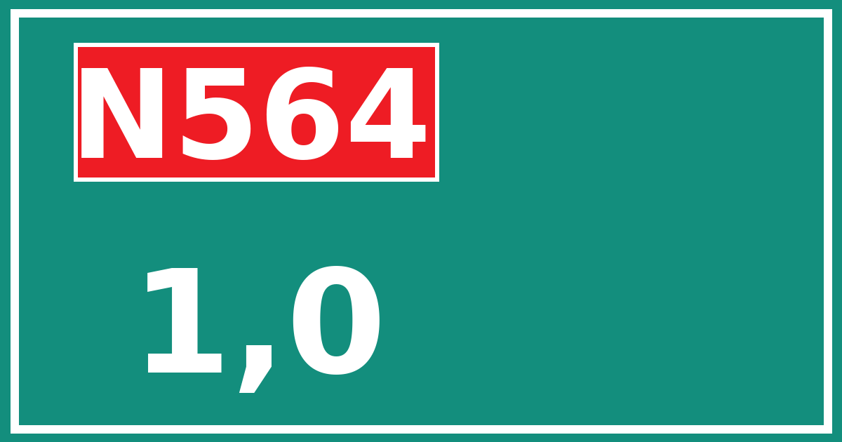 Hectometerbord N564 1,0