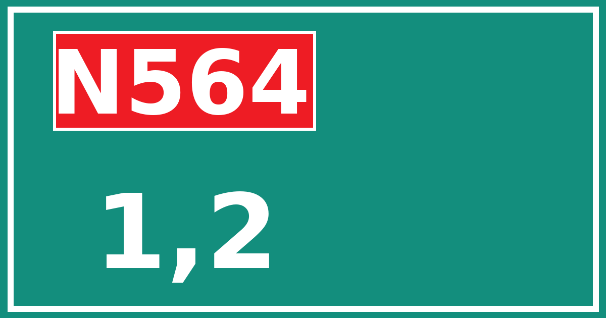 Hectometerbord N564 1,2