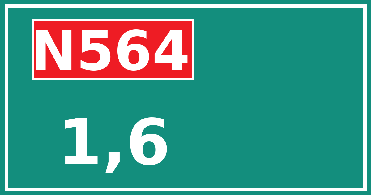 Hectometerbord N564 1,6