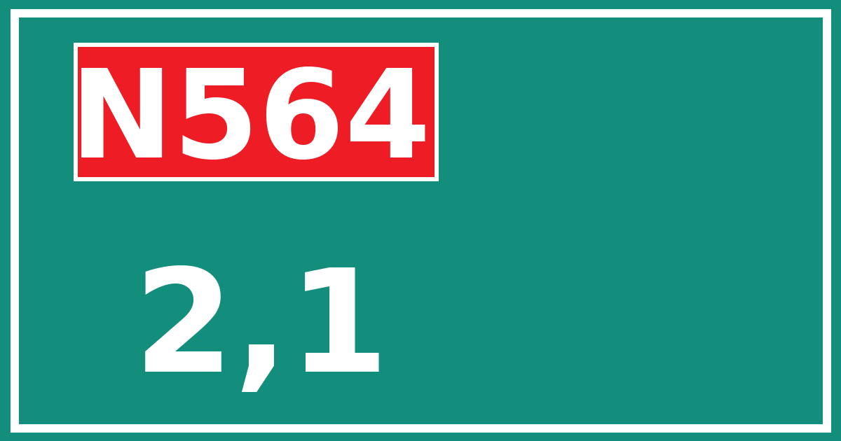 Hectometerbord N564 2,1