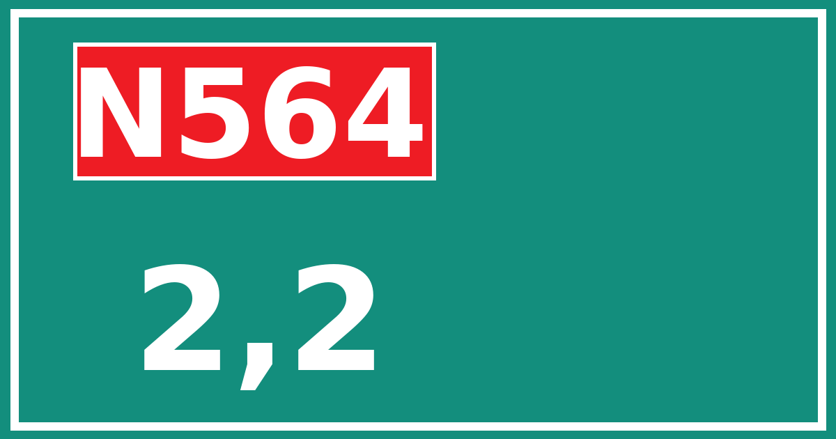 Hectometerbord N564 2,2