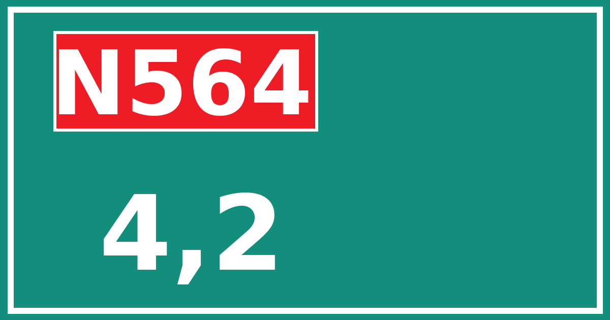Hectometerbord N564 4,2