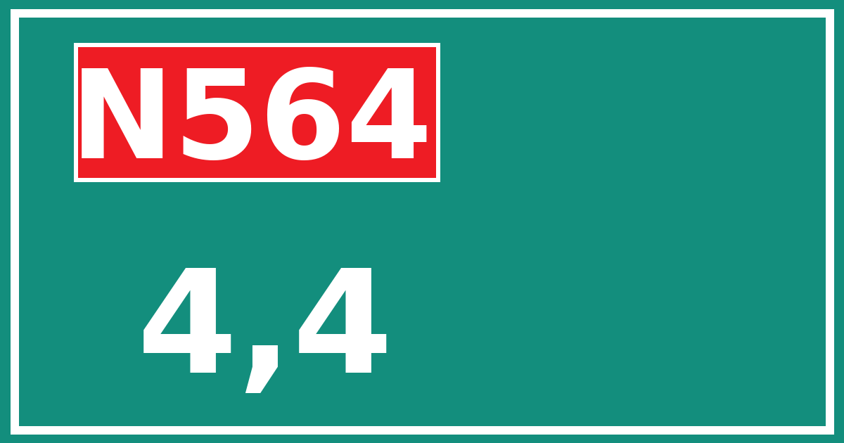 Hectometerbord N564 4,4