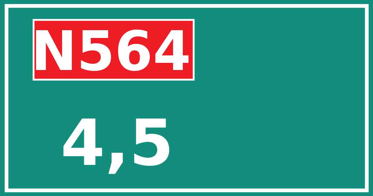 Hectometerbord N564 4,5