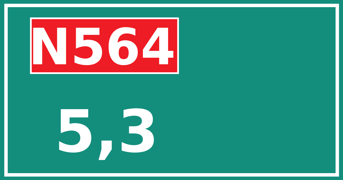 Hectometerbord N564 5,3