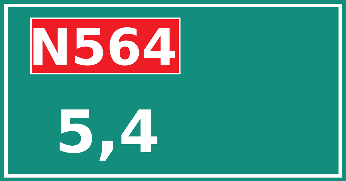Hectometerbord N564 5,4