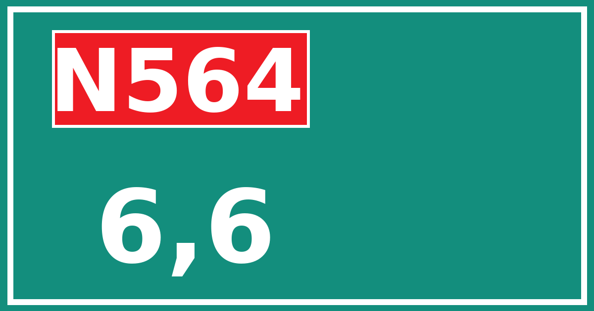 Hectometerbord N564 6,6