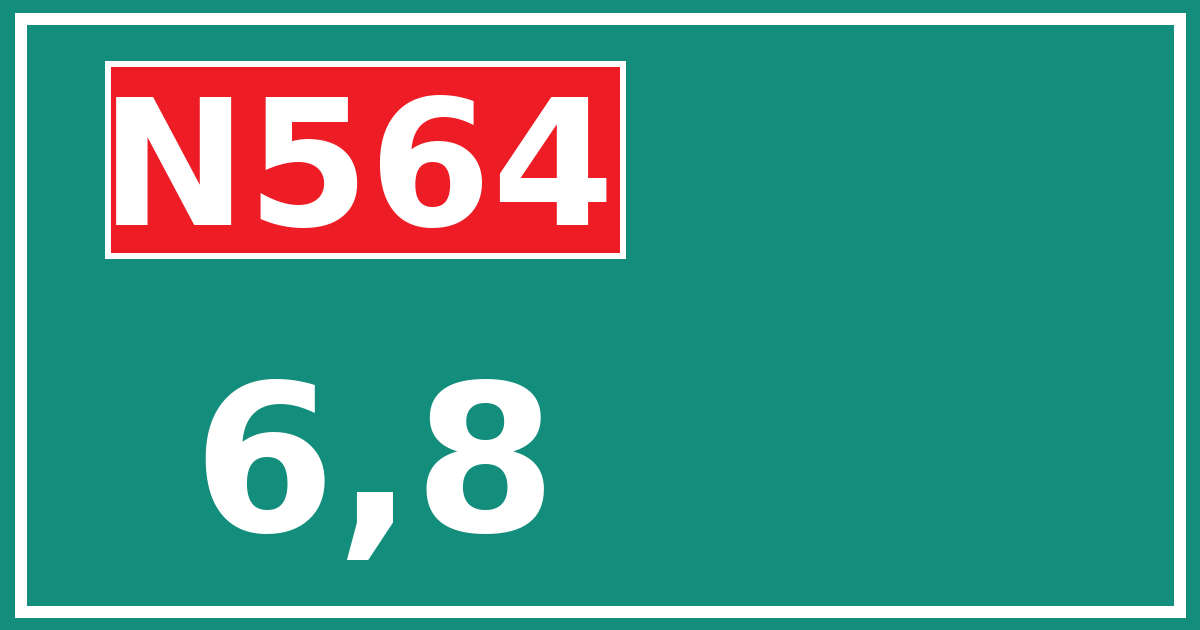 Hectometerbord N564 6,8