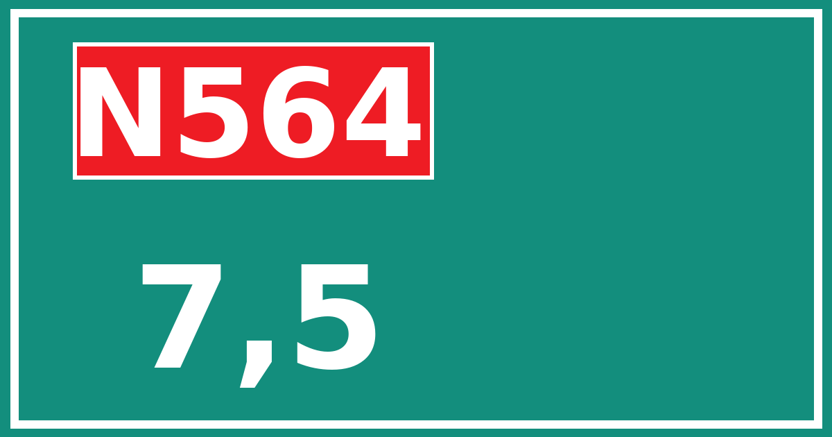 Hectometerbord N564 7,5