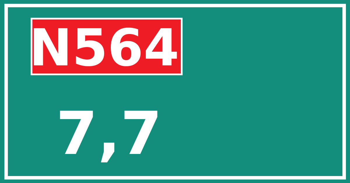 Hectometerbord N564 7,7