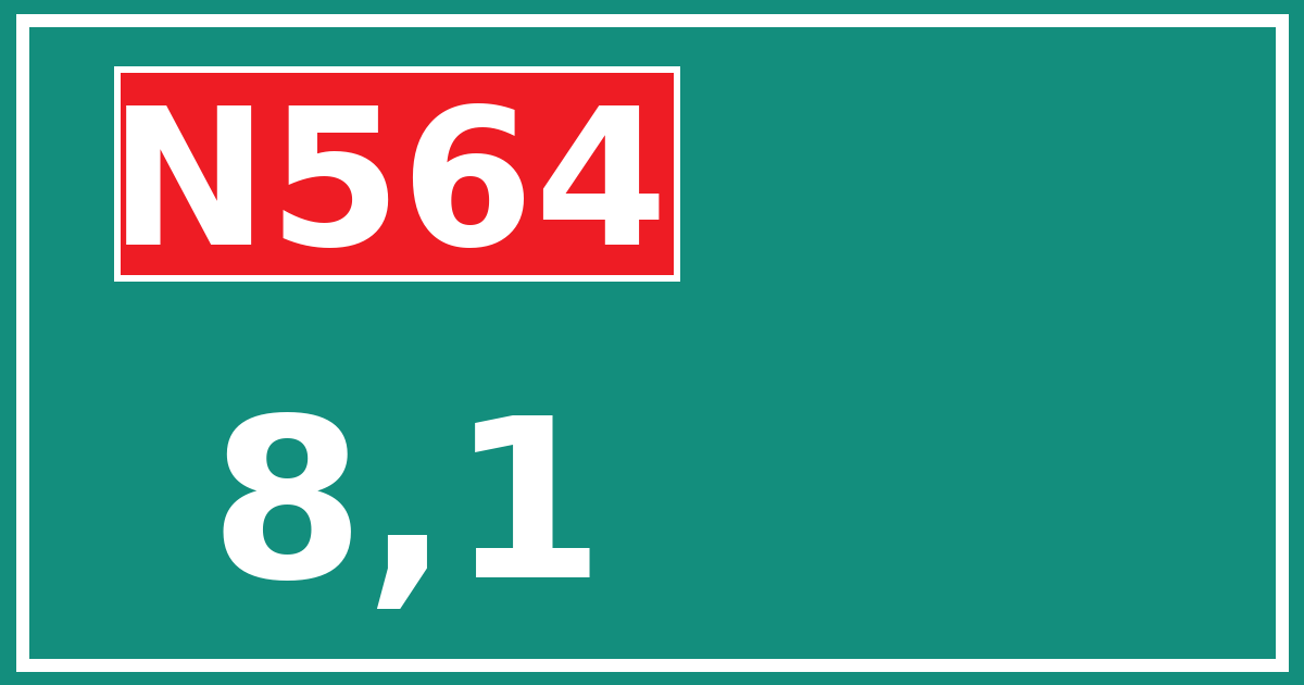 Hectometerbord N564 8,1