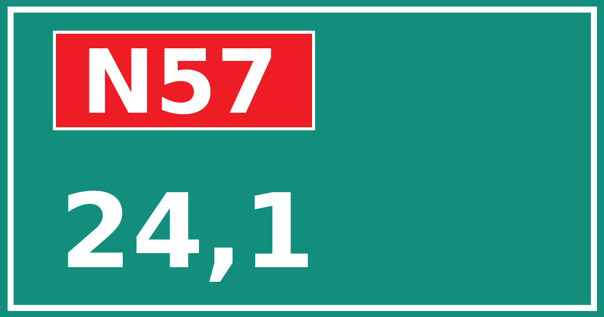 Hectometerbord N57 24,1