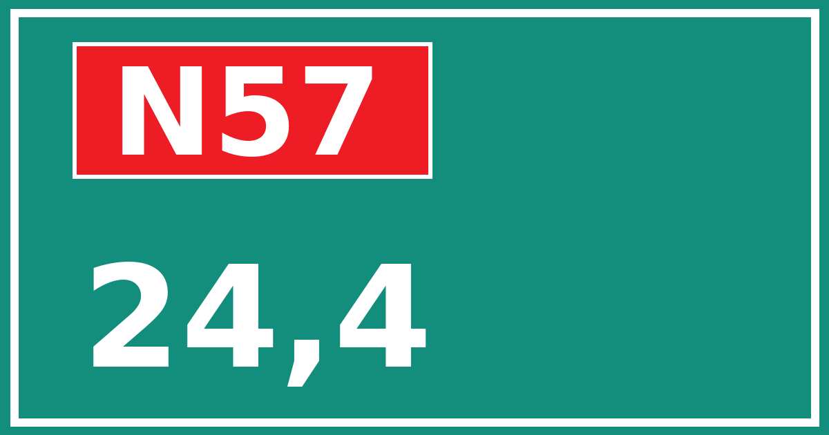 Hectometerbord N57 24,4