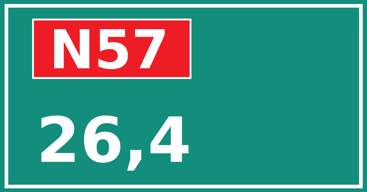 Hectometerbord N57 26,4