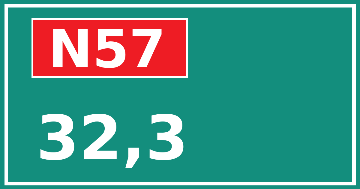 Hectometerbord N57 32,3