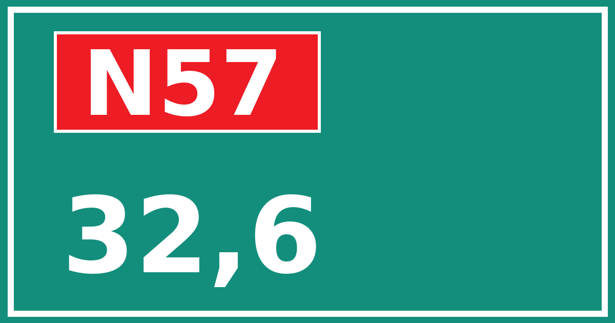 Hectometerbord N57 32,6
