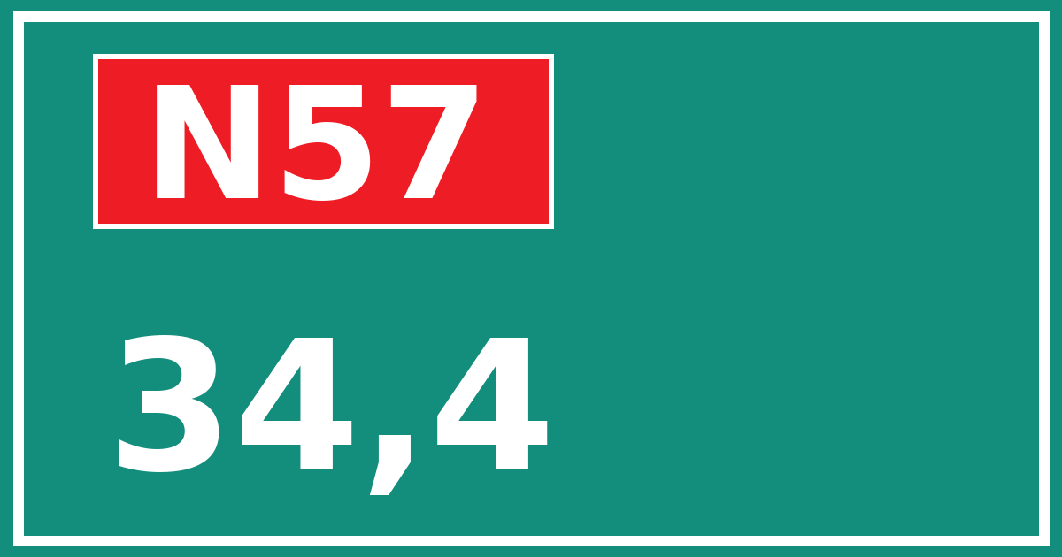 Hectometerbord N57 34,4