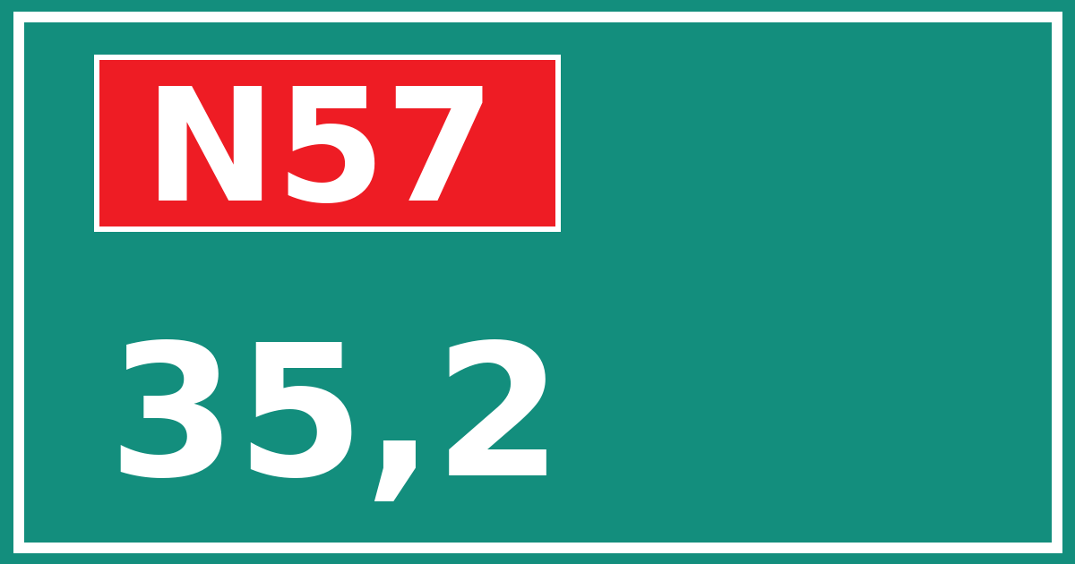 Hectometerbord N57 35,2
