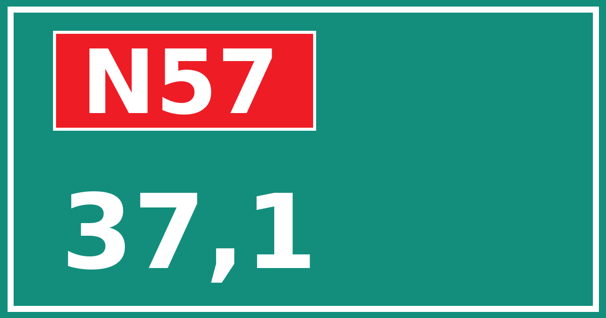 Hectometerbord N57 37,1
