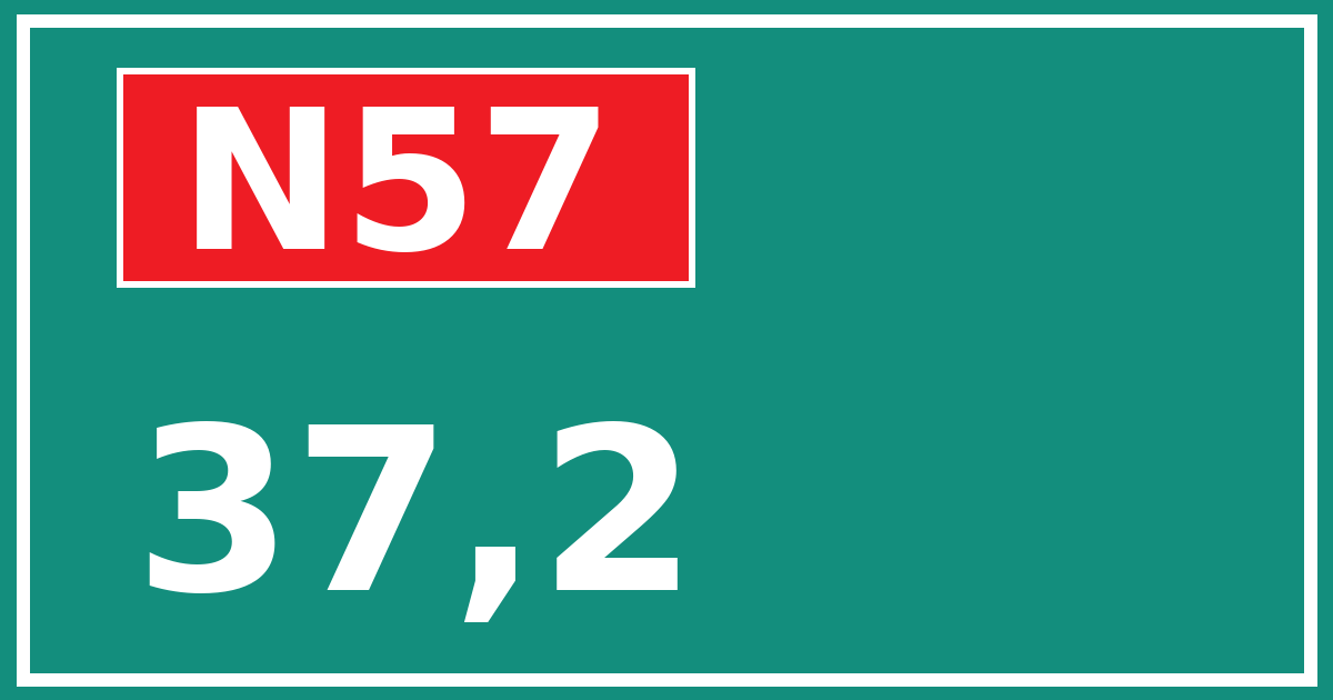 Hectometerbord N57 37,2