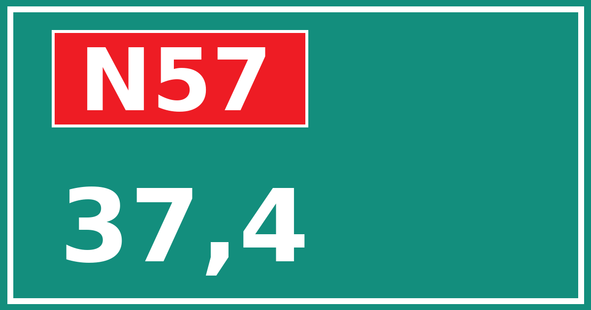 Hectometerbord N57 37,4