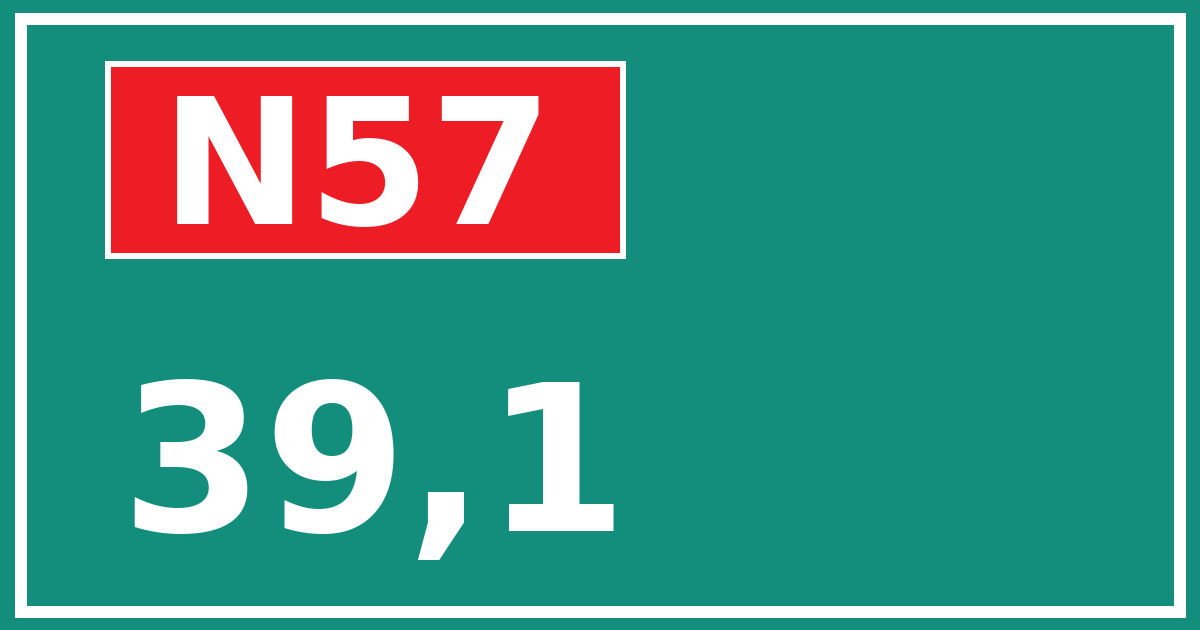 Hectometerbord N57 39,1