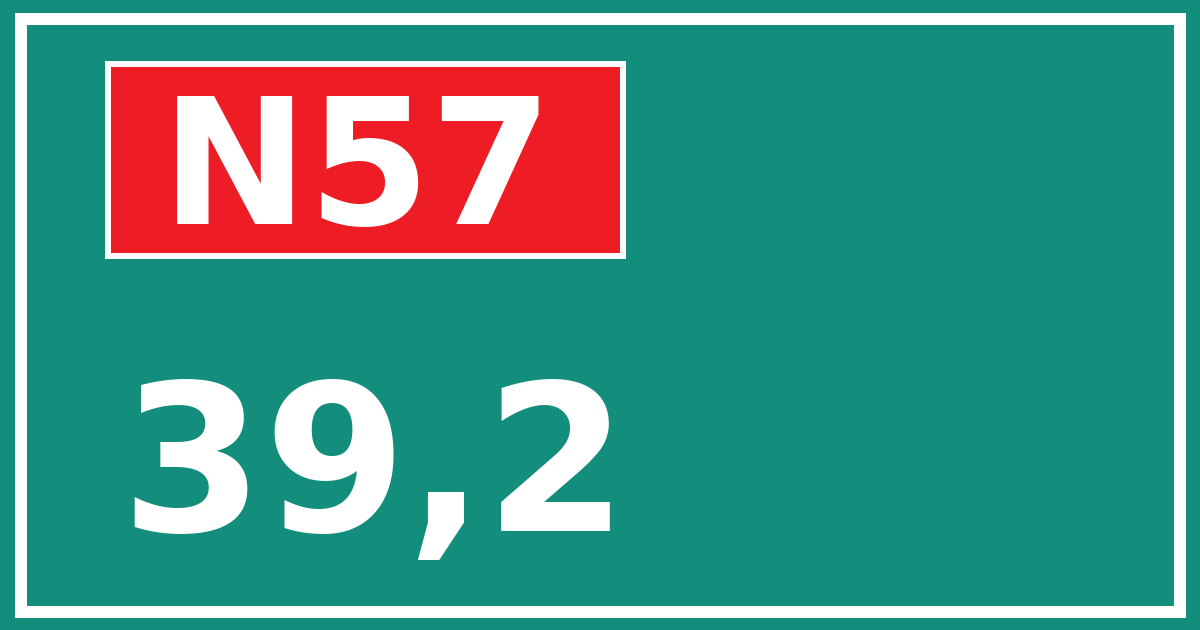 Hectometerbord N57 39,2