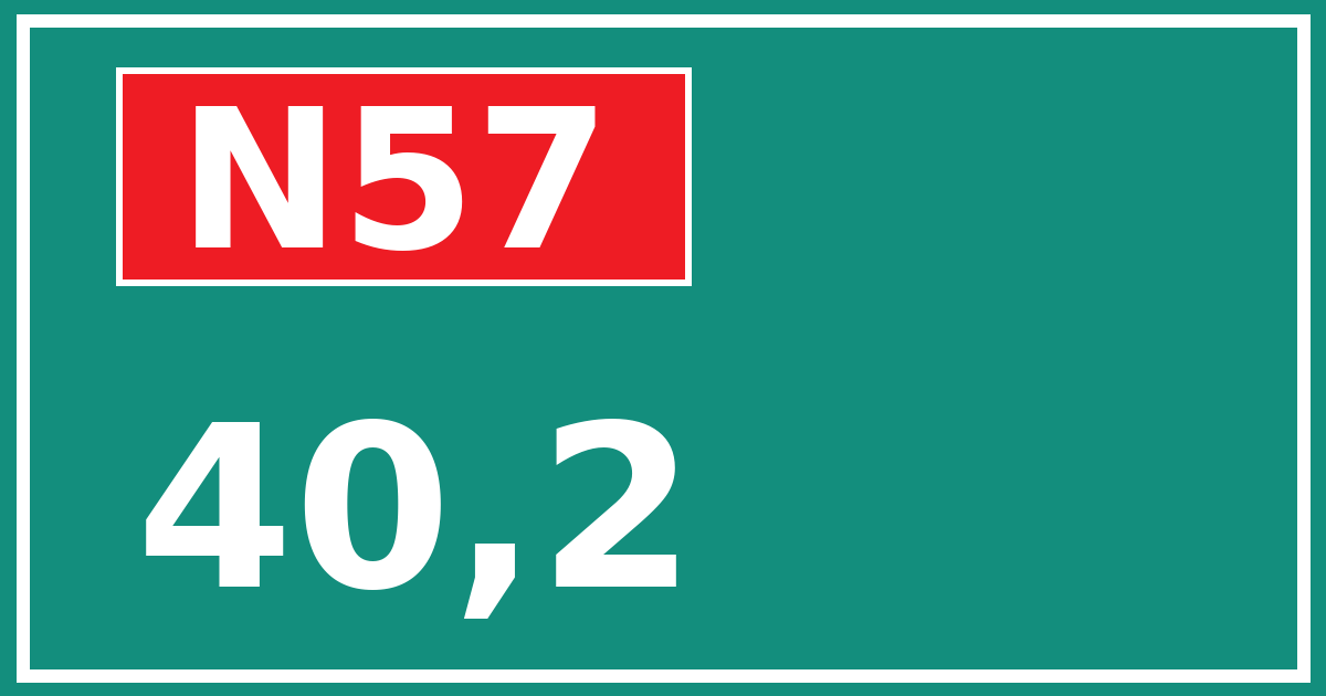 Hectometerbord N57 40,2