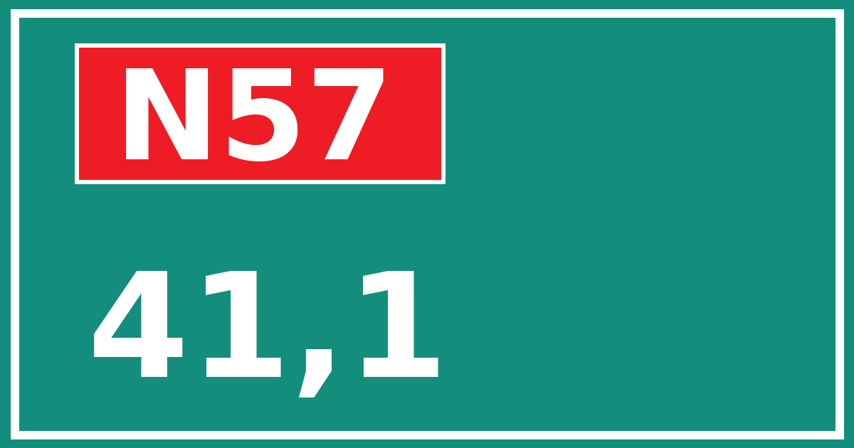 Hectometerbord N57 41,1