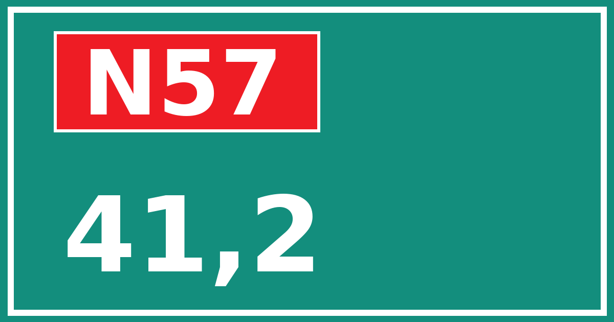 Hectometerbord N57 41,2