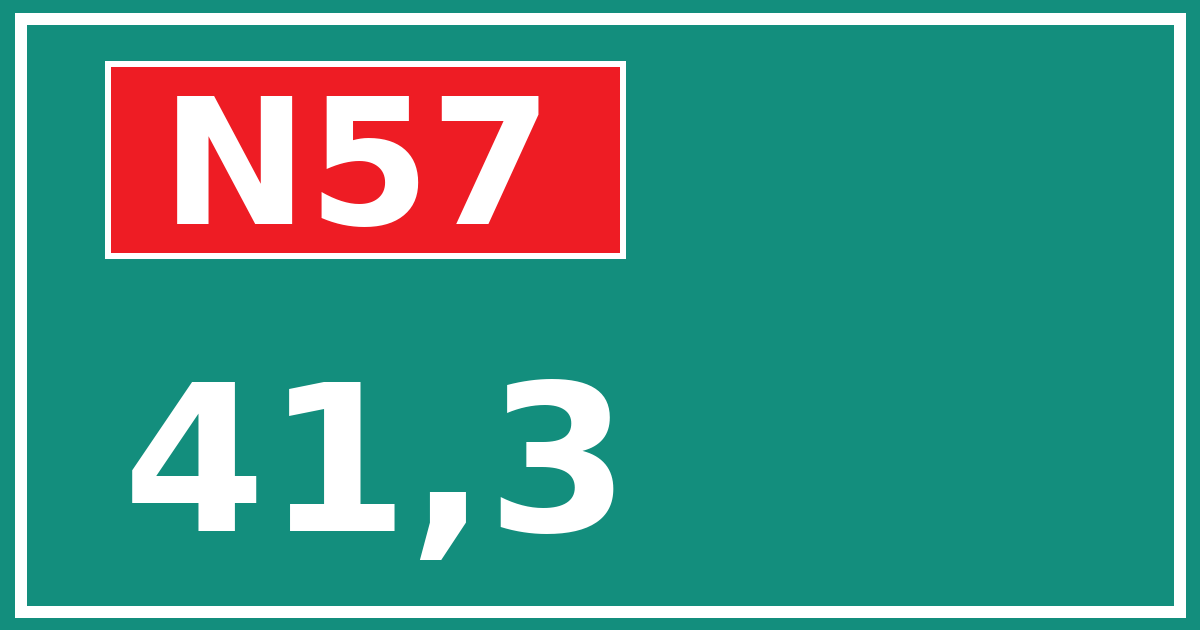 Hectometerbord N57 41,3